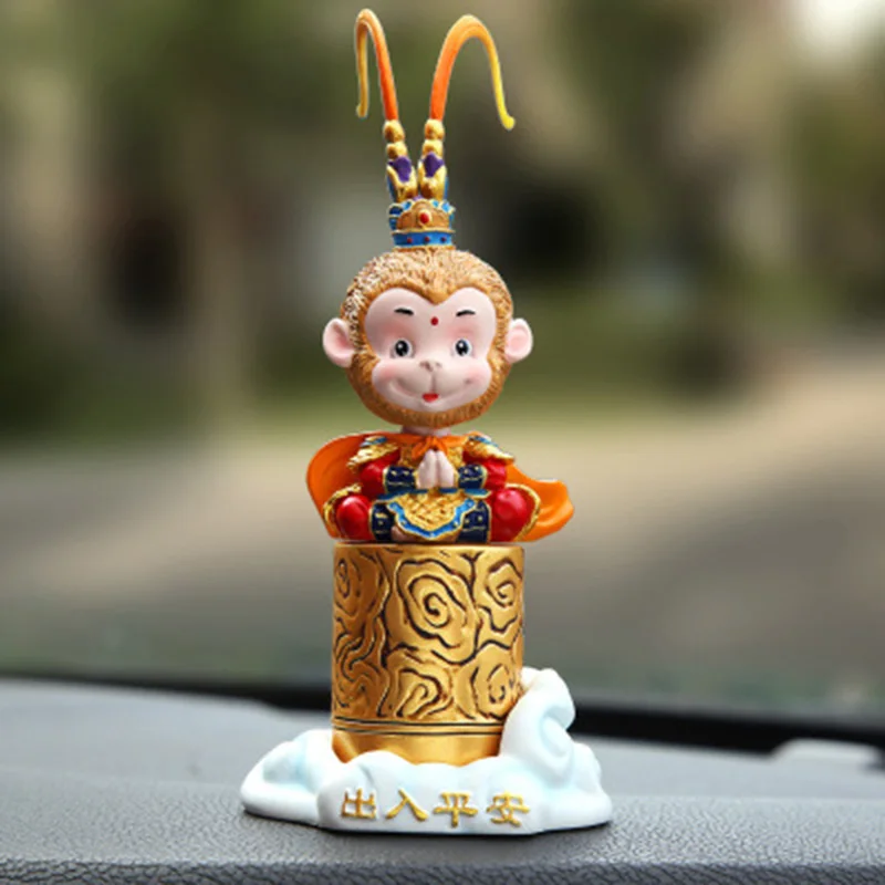 Kayme качающаяся голова обезьяна Приборная панель автомобиля кукла авто автомобиль качающаяся голова игрушка ювелирные изделия качающаяся голова обезьяна автомобиль Интерьер подарок - Название цвета: Синий