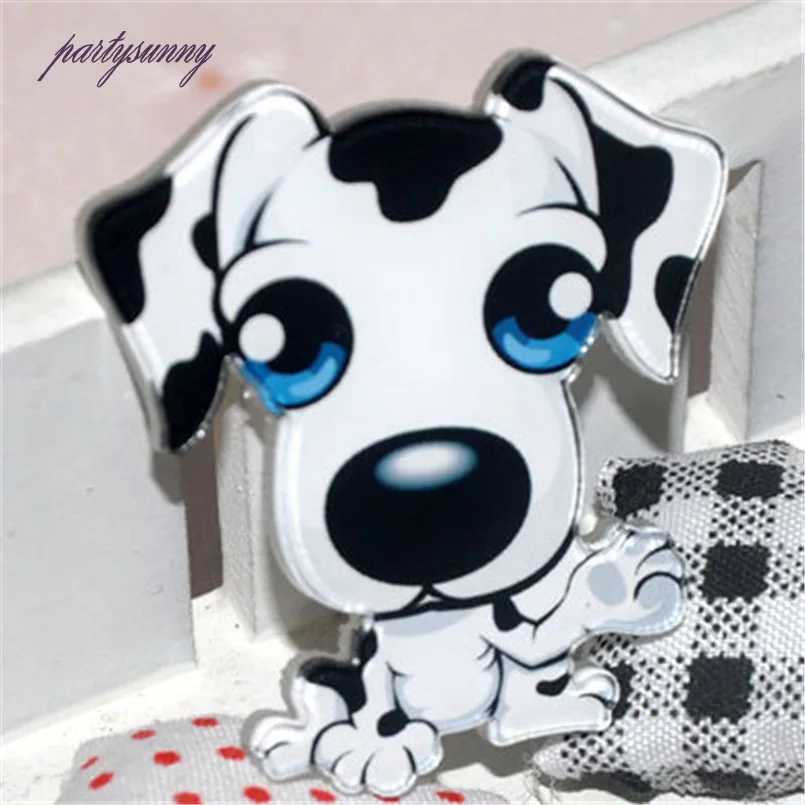 Partysunny акрил Kawaii собака rozet аниме значки Хаски бульдог Значки для одежды Для