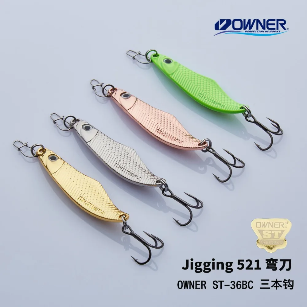 YAPADA Jigging 521 Scimitar 10 20 г усиленный тройной крючок 55 72 мм Многоцветный Металлический