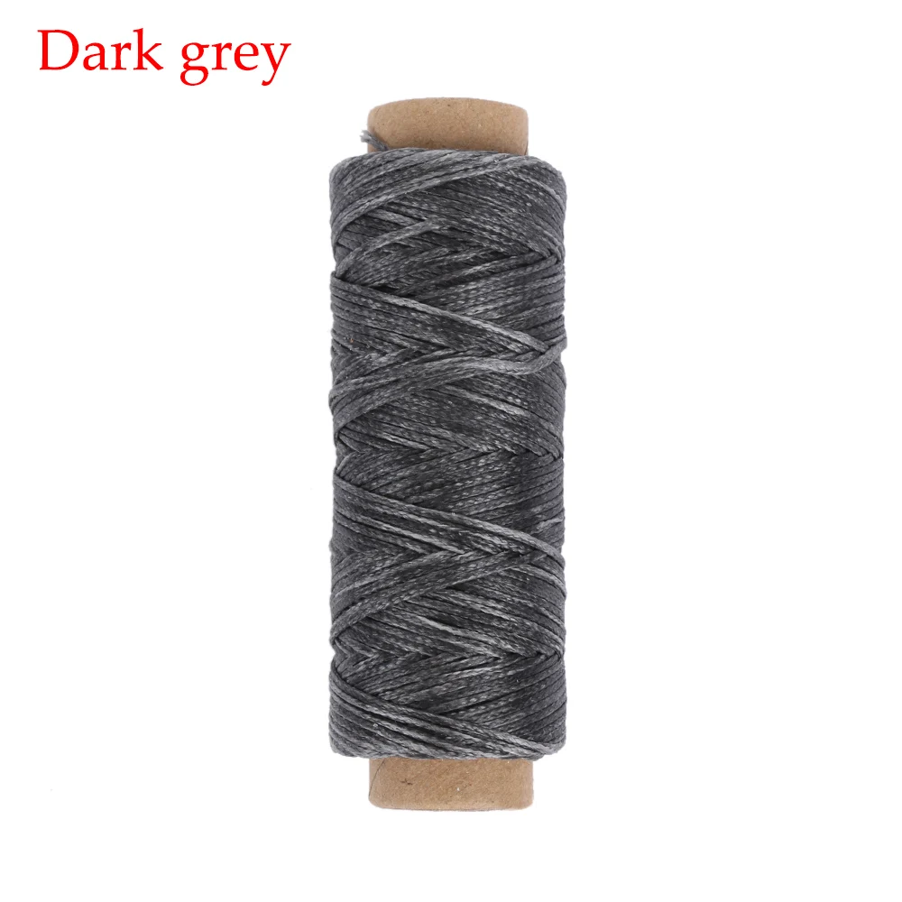 dark grey 50 м прочный 150D кожаный вощеный шнур нить DIY инструмент для рукоделия ручная строчка нить плоская Вощеная швейная линия Швейные аксессуары - Цвет: dark grey