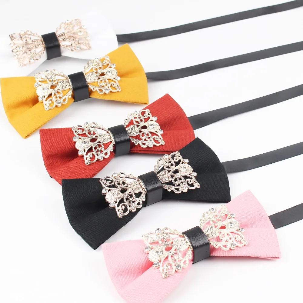 Для мужчин костюмы Роскошный Металлический алмаз Bowties bling блестящие хлопковые