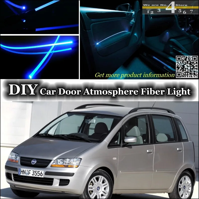 Для Fiat Idea Внутреннее освещение для настройки атмосферных волоконно оптических