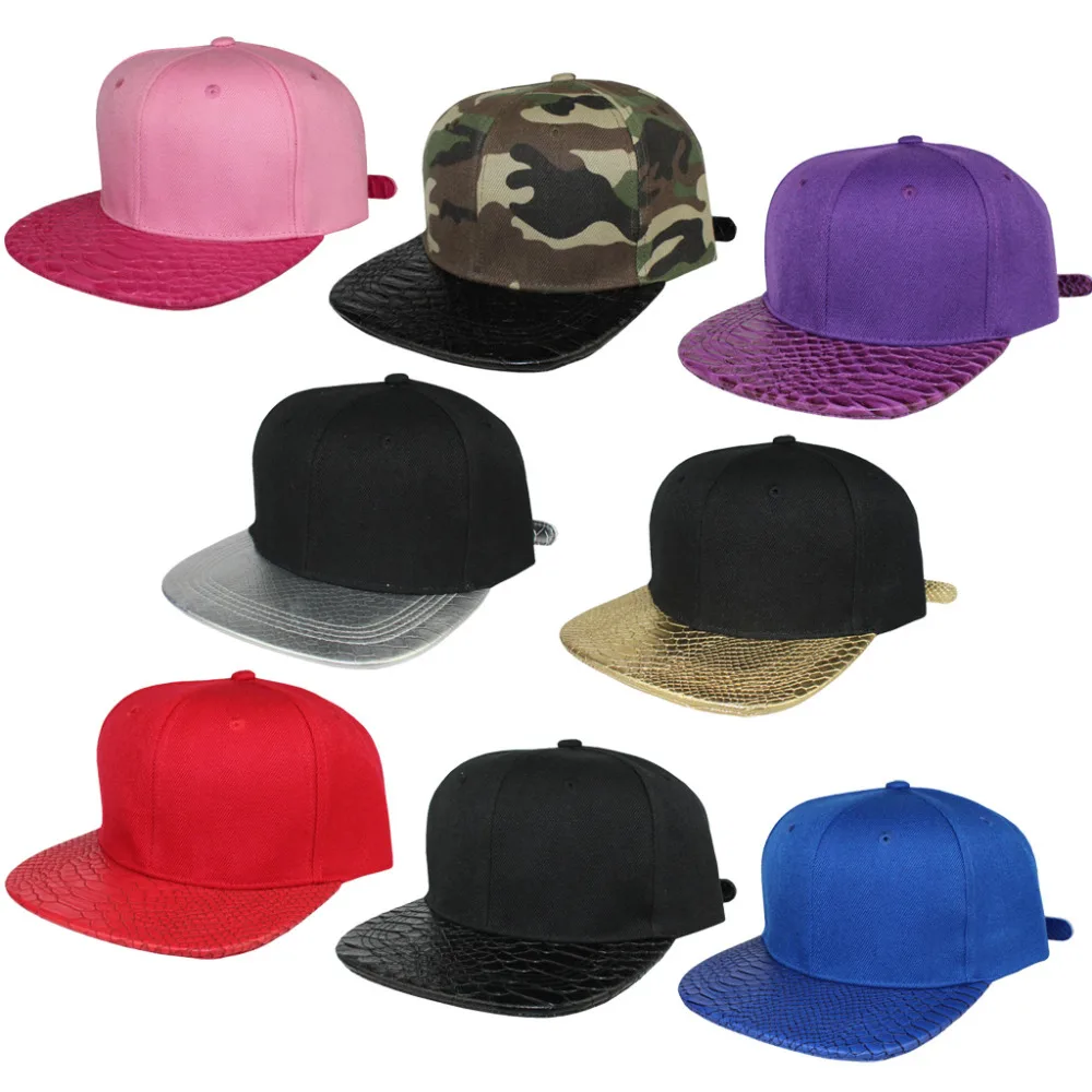 Бейсболка унисекс из искусственной кожи со змеиным козырьком и металлической