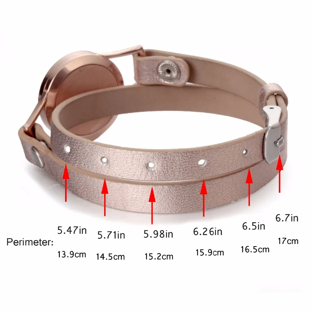 EVERLEAD Wrap Bracelets for Women Rose Gold color tree of life leather bracelet aromatherapy perfume diffuser bangle jewelry | Украшения и