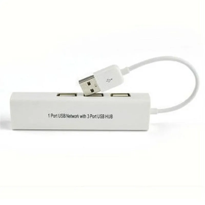 100 Мбит/с Ethernet-USB с 3 USB-портами Φ 2 0 RJ45 сетевая карта USB для Ethernet-адаптера |