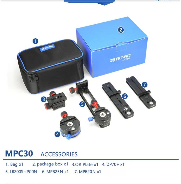 Benro MPC30 трехмерная алюминиевая панорамная головка для съемки