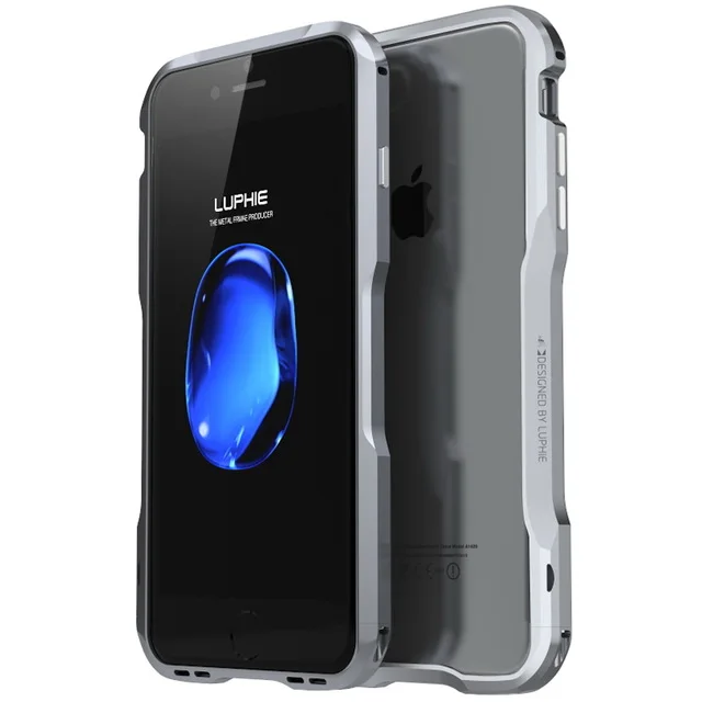 Для iPhone 8 чехол iPhone8 Plus чехол LUPHIE CNC резка Роскошный металлический каркас чехол бампер чехол для Apple iPhone 7 6S 6 Plus - Цвет: Grey