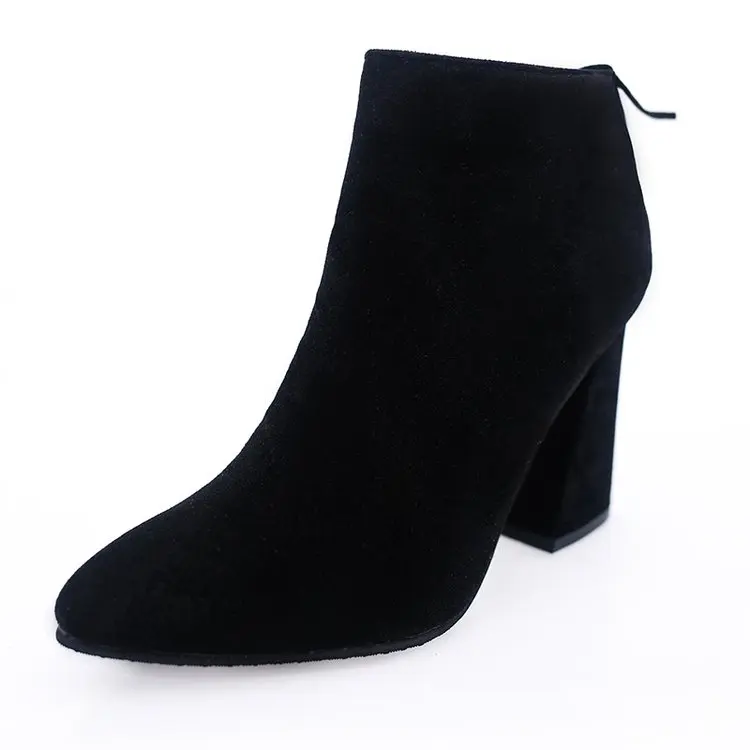 Aleafalling/женские ботинки милые женские из флока модная Уличная обувь на молнии с