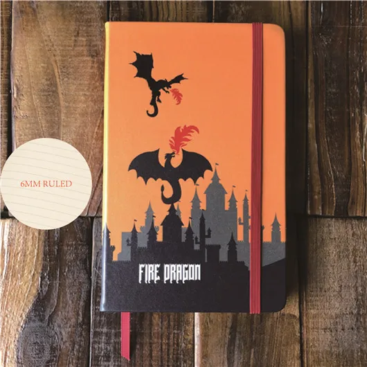 Firedragon-Ruled Размер А5 Bullet Journal и блокнот в сетку из искусственной кожи 5*5 мм - Color: Firedragon-Ruled