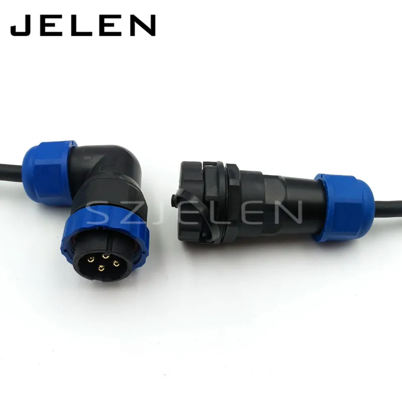 SD20 90 degree elbow waterproof connector4 pin IP68 panel mount connector 4 Male female | Обустройство дома