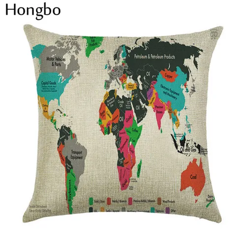 Hongbo 1 шт. Современная Минималистичная креативная мультяшная печать домашняя подушка для мебели набор подушек флаг футбольная команда узор - Цвет: 7