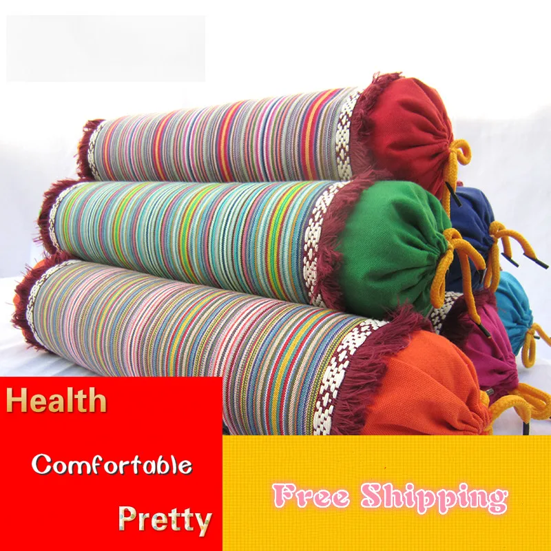 

Подушка из грубой хлопковой ткани для домашнего ухода, подушка из шелухи гречихи, новая Тяговая Подушка, моющаяся Подушка для сна