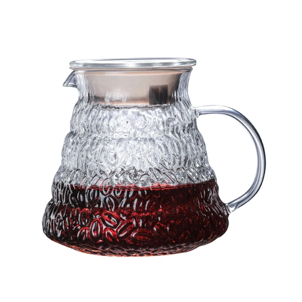Eco coffee Новое поступление термостойкий стеклянный V60 сервер диапазона 360/580/780 мл