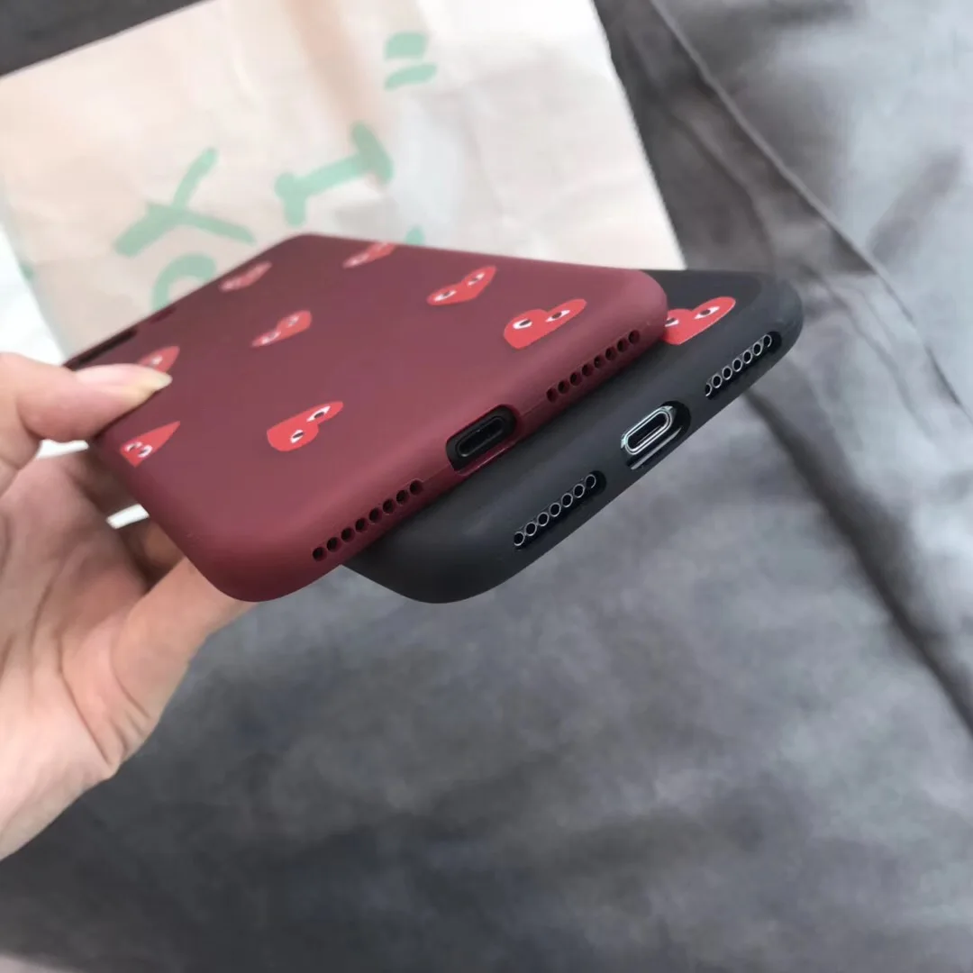Япония модного бренда commes des garcons cdg брелок для телефона iPhone 6 6S 7 8 Plus X Xs Max Xr сердце