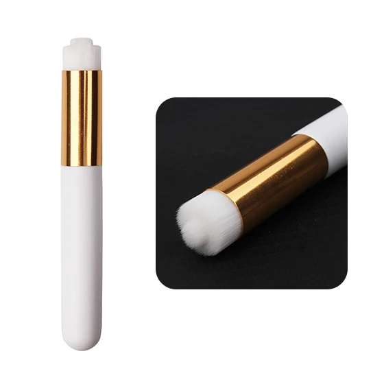 Double Flat White NEWCOME 1 шт. кисти для очистки ресниц Кисть для шампуня для лица щетка для мытья бровей и носа чистые накладные ресницы инструменты для макияжа - Handle Color: Double Flat White