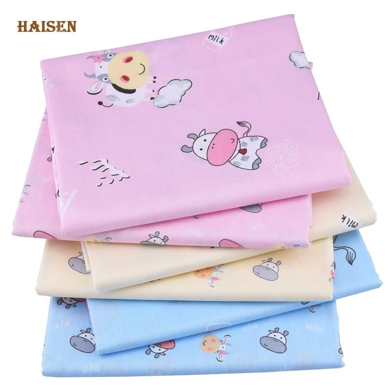 Haisen 6 шт./лот серия с героями мультфильмов саржевая хлопковая ткань Лоскутная