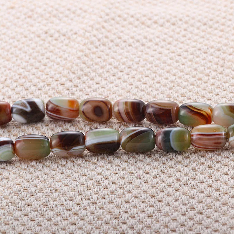 Бусины из натурального агата Sardonyx 8*12 мм 10*14 свободные бусины для браслета