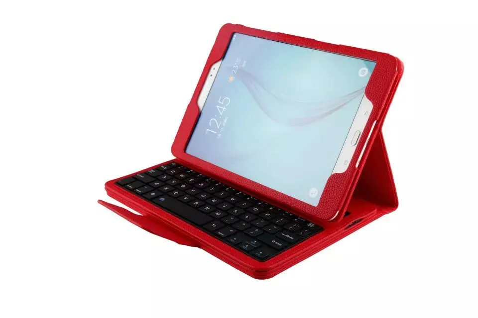 Съемная Беспроводная Bluetooth клавиатура с подставкой кожаный чехол для Samsung Galaxy Tab. A
