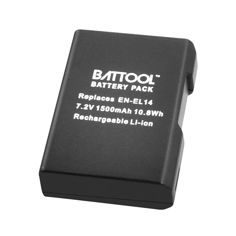 Аккумулятор batcool 1500 мАч для Nikon D3100 D3200 D3300 D5100 D5200 D5300 P7000 P7100 P7700 P7800|Цифровые