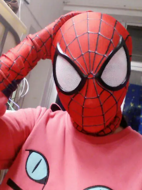 Потрясающий костюм Человека-паука 2 Маскарадная маска спайдермена + перчатки