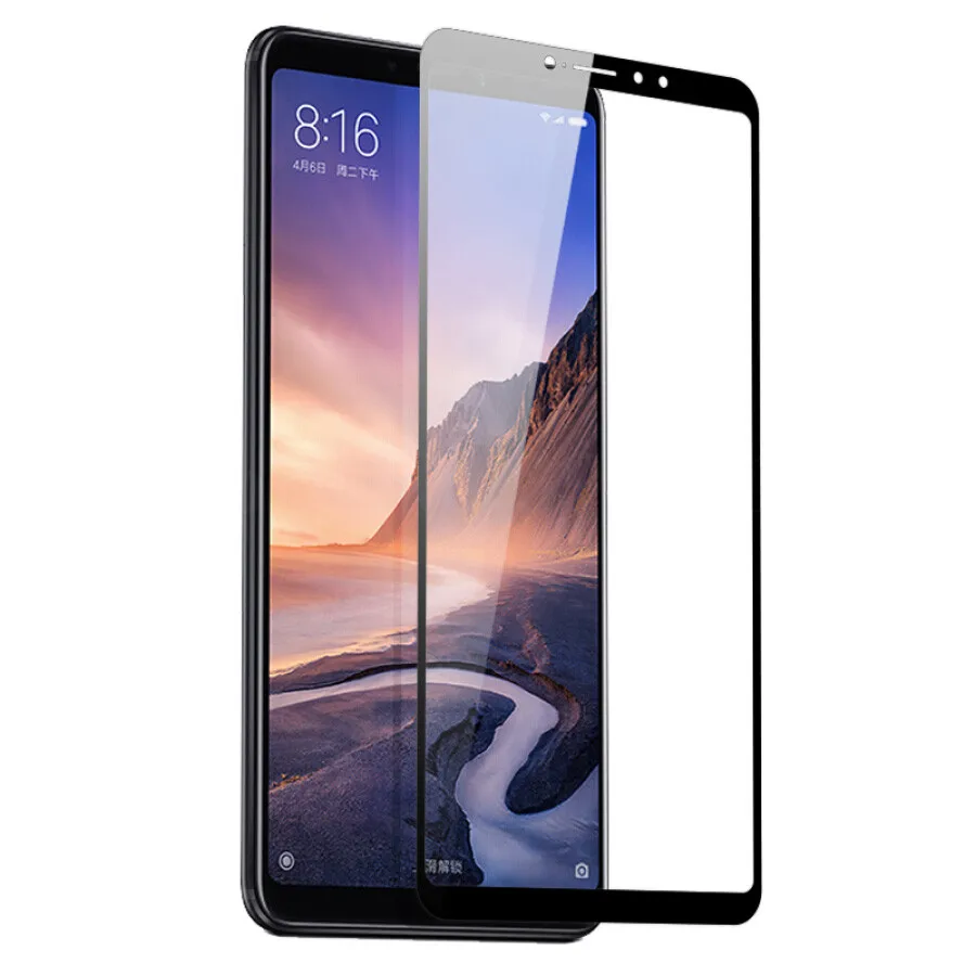 Полностью клеящееся закаленное стекло для Xiaomi MI Max 3 защитная пленка экрана Max3