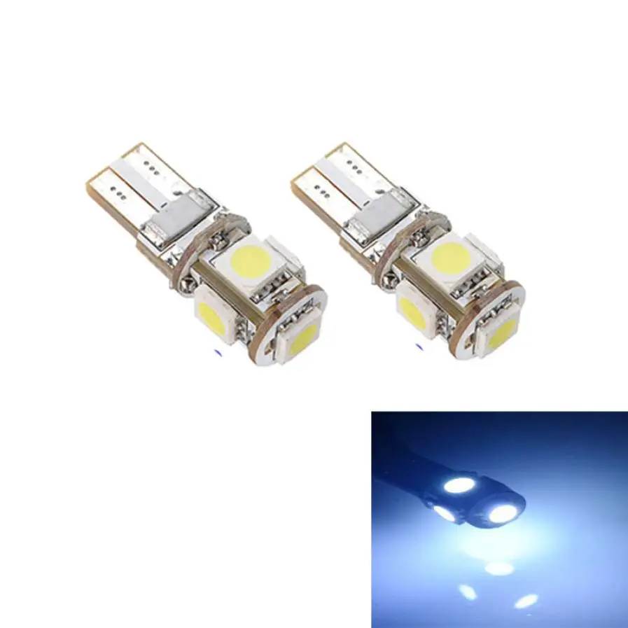 Авто светодиодный светильник 12 В Новый 10 X Canbus без ошибок Белый T10 5-SMD 5050 W5W 194 16