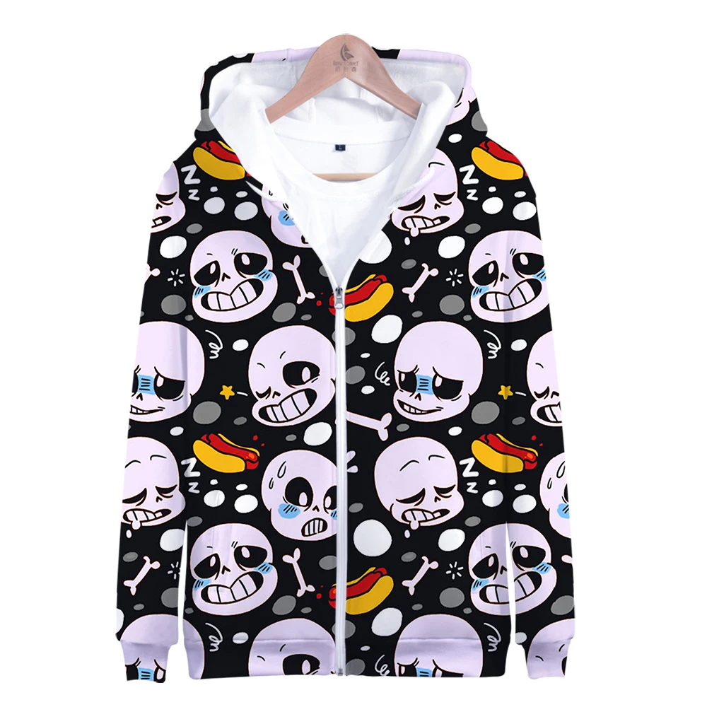 2019 фанаты Undertale игра косплей 3d толстовки на молнии Kawaii хип хоп Уличная