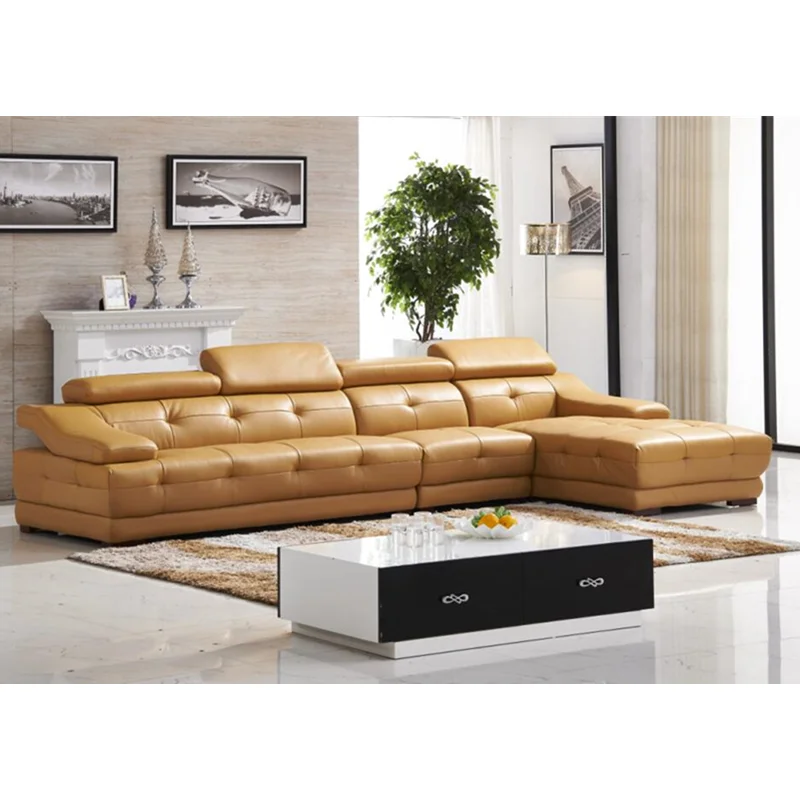 Минималистичный модный диван в современном стиле цвета хаки итальянский кожаный