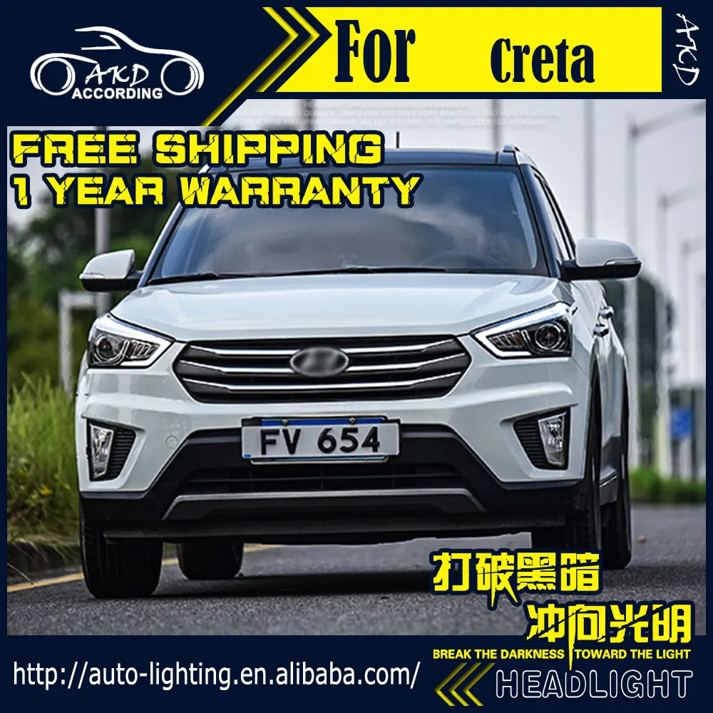 АКД бренд фары для hyundai Creta фара- IX25 светодиодный фар DRL поворотов Bi Xenon объектив hid вариант