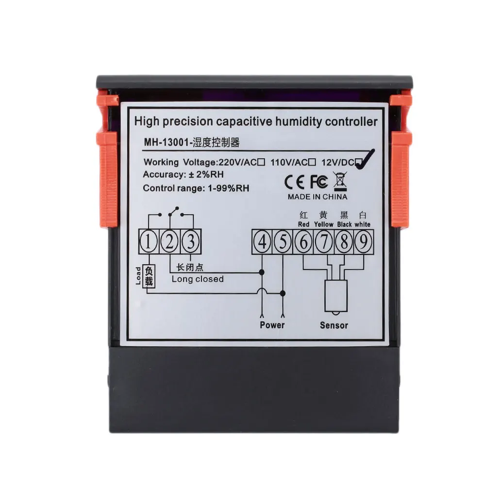 Контроллер гигрометра контроллер влажности Цифровой 1% RH ~ 99% 12 V/110 V/220 V инкубатор