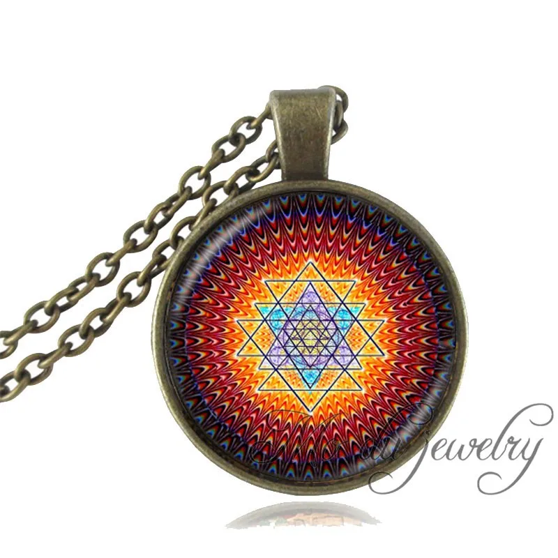 1pc Buddhist Sri Yantra Pendant Mandala Necklace Sacred Geometry Jewelry Women | Украшения и аксессуары