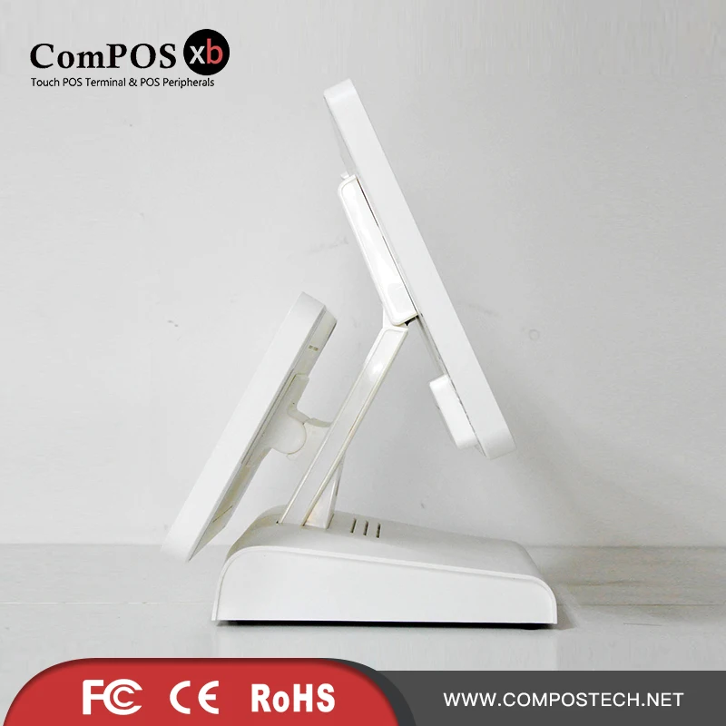 ComPOSxb 15 &quotи 12&quot двойной экран POS системы все в одном ПК сенсорный супермаркет