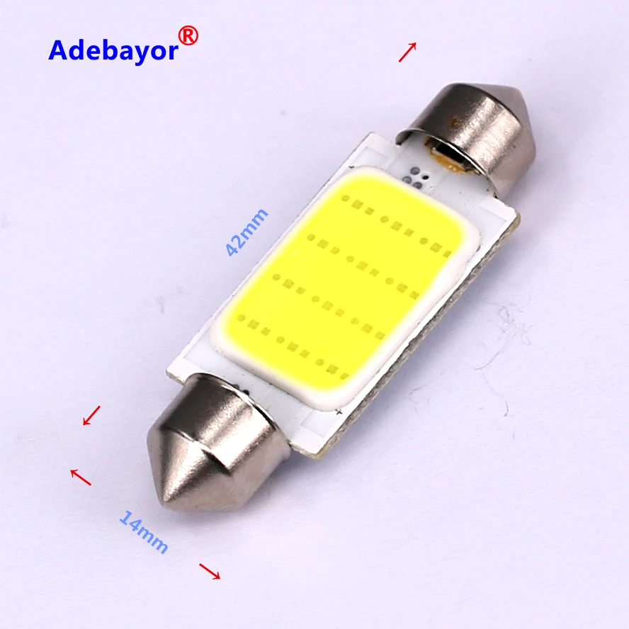 20x31 мм 36 39 42 C5W Автомобильный светодиодный фестон светильник COB 12 чипов авто супер