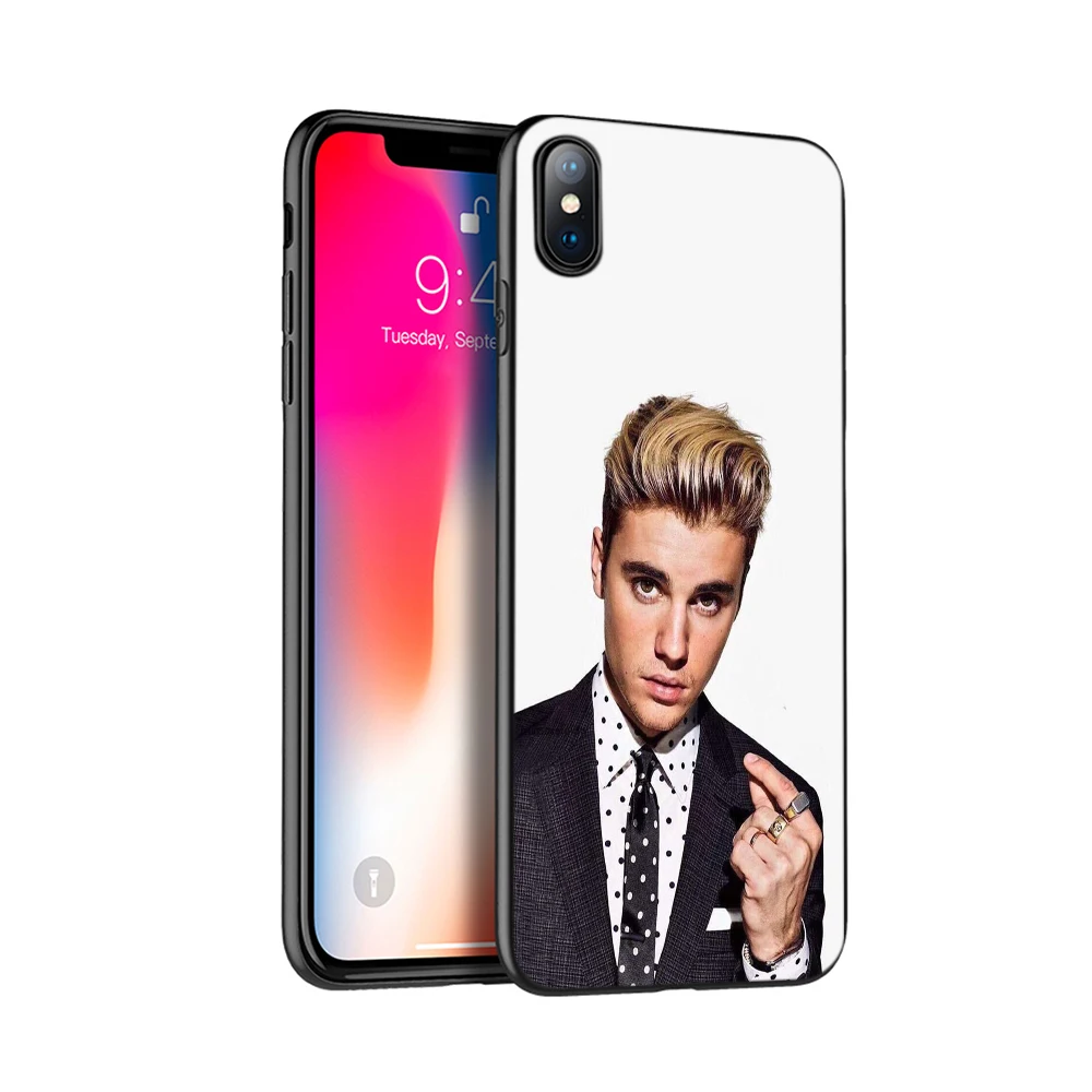 Черный чехол из ТПУ для iphone 5 5s SE 2020 6 6s 7 8 plus X 10 XR XS 11 pro MAX силиконовый Джастин Бибер |