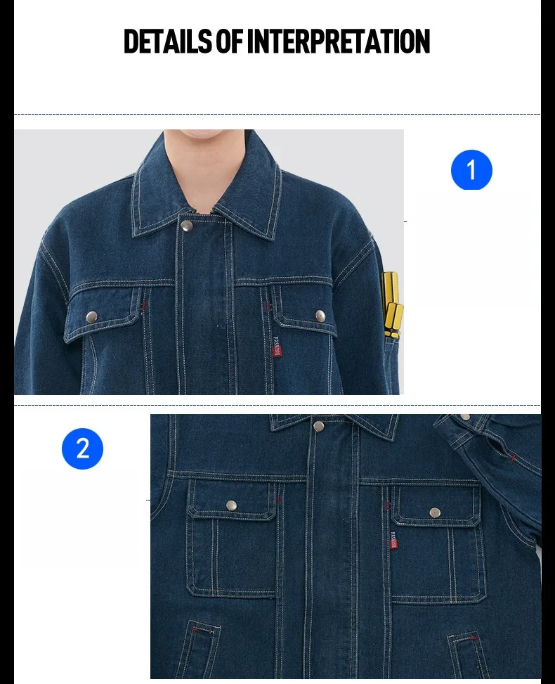 2018 новая джинсовая рабочая одежда ковбойские костюмы анти износ моющийся