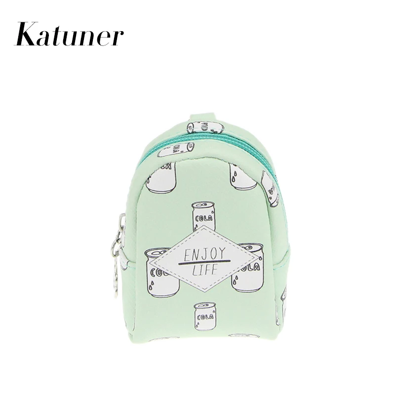 Katuner, яркие цвета, брелоки с принтом, кошелек для монет, женский кошелек, для детей, для монет, сумка для девочек, кошельки Porte Monnaie KB020
