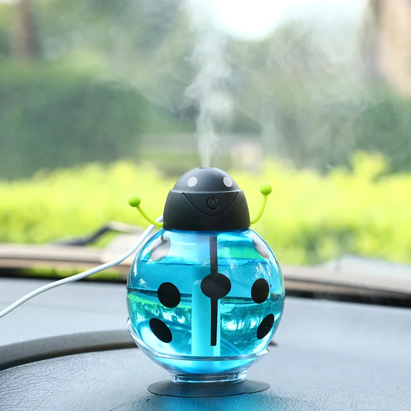 Apano 2016 New 260ML Ladybug Ultrasonic Humidifier Mini USB Portable Office Home Car Air Diffuser Mist Maker DC 5V Led Light | Бытовая