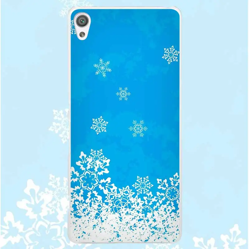 Модный Рождественский чехол со снежинками для sony Xperia Z1 Z2 Z3 Z4 Z5 M4 Aqua M5 XA XZ C4 E5 l36h Прозрачный жесткий пластиковый чехол - Цвет: 17