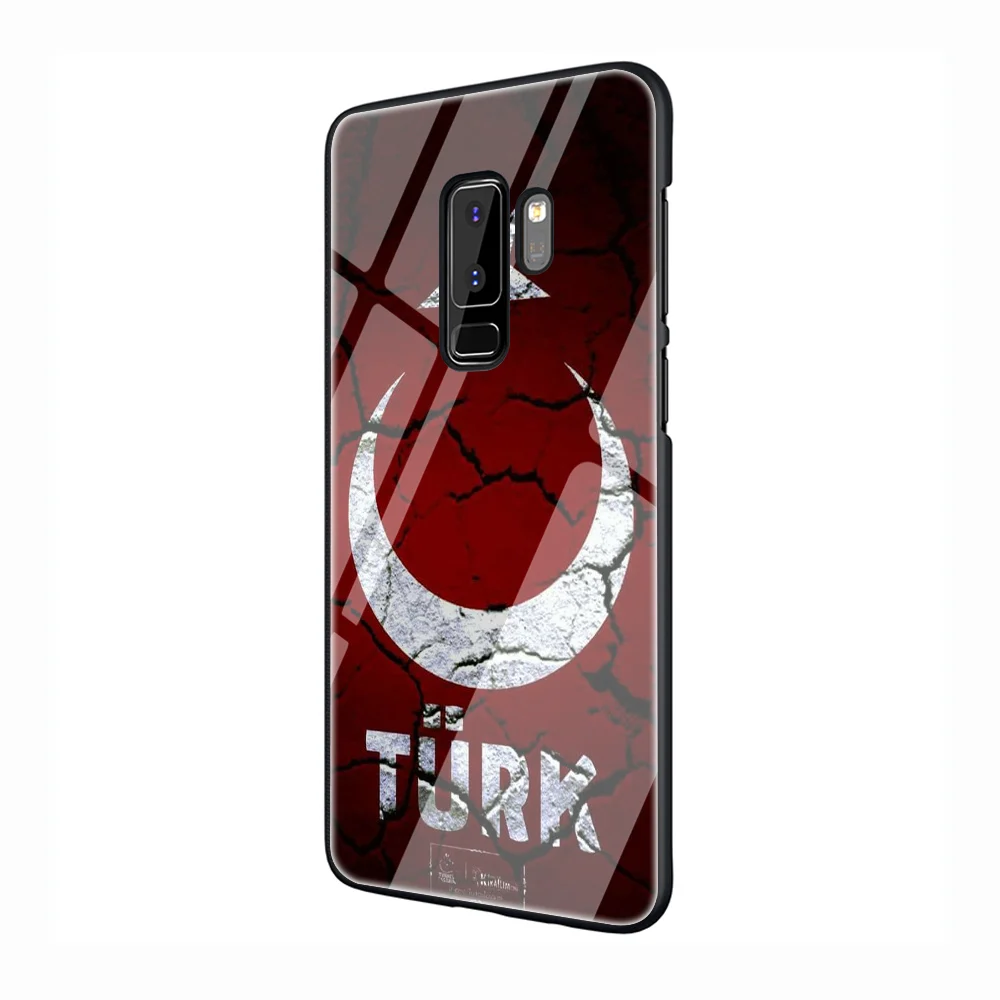 G9 Флаг из Турции волк закаленное Стекло чехол для телефона для samsung Galaxy S7 край S8 S9 S10 Note 8, 9, 10, плюс A10 20 30 40 50 60 70 - Цвет: G9