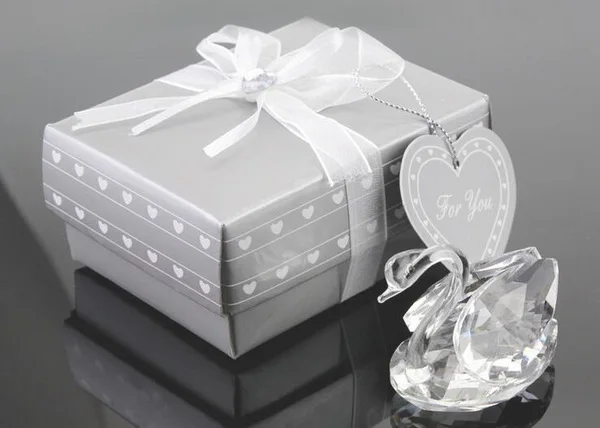 100 компл./лот хрустальная Лебедь Прозрачный Пресс-Папье Стол Декор Свадьбы Пользу