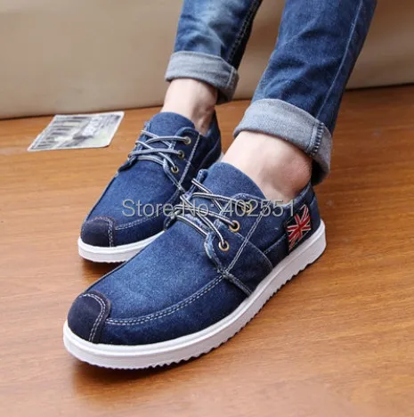 New Fashion 2014 Spring Free Shipping Men's Shoes Jeans Canvas Flats Casual Men Sneakers | Спорт и развлечения
