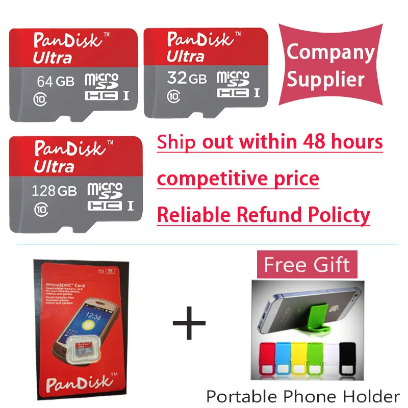 PanDisk из Китая оптом usb flash stick карт microsd карты памяти micro sd синий красный orange memoria 128