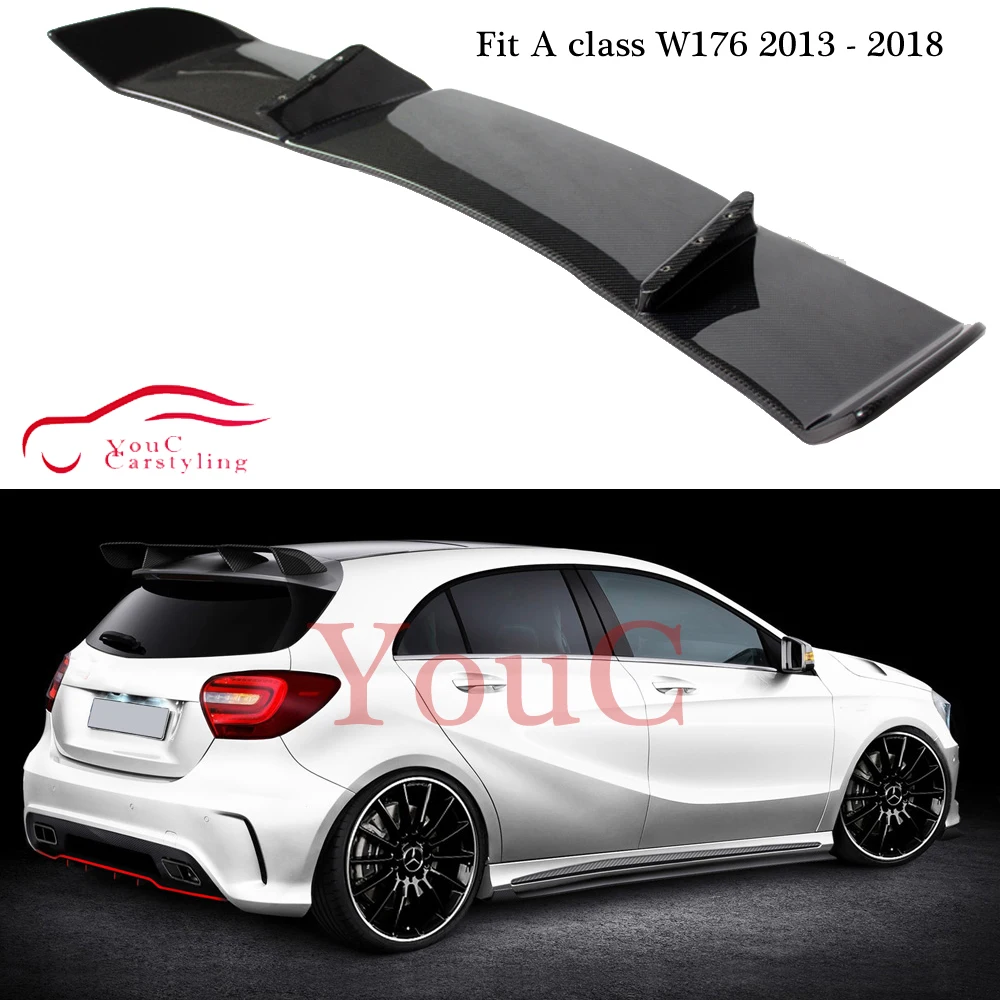 W176 углеродного волокна R Стиль задний спойлер для Mercedes W176 класс 5-дверей A180 A200 A250 A45 AMG 2013
