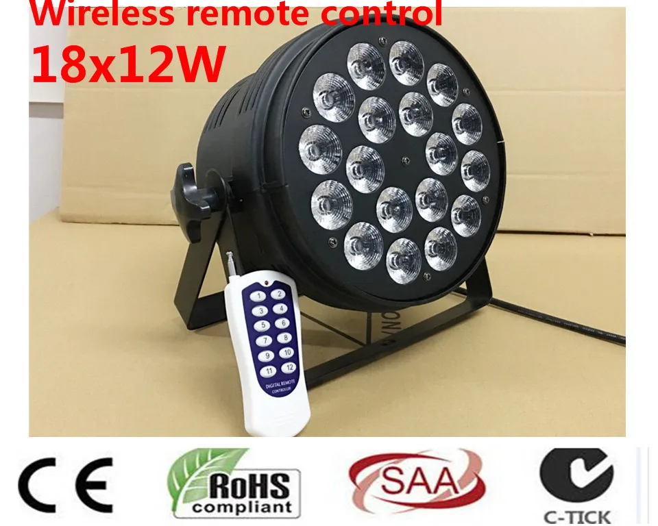 Беспроводной пульт дистанционного управления 18x12 Вт RGBW 4в1 LED Par Can Par64 Светодиодный