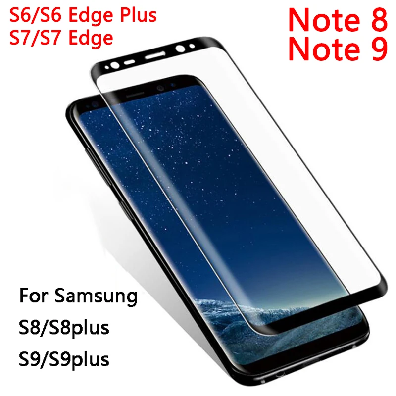 Защитный стеклянный чехол для Samsung Note 8 9 S9 S8 Plus S7 S6 Edge закаленное стекло защиты