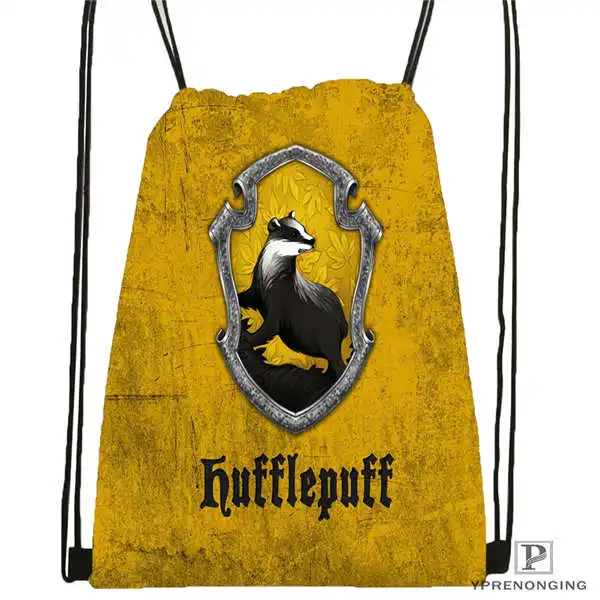 Custom Hufflepuff-Гарри Поттер-походная сумка на шнурке милый рюкзак дети ранец(черный Назад) 31x40 cm#2018612-01-(12 - Цвет: Drawstring Backpack