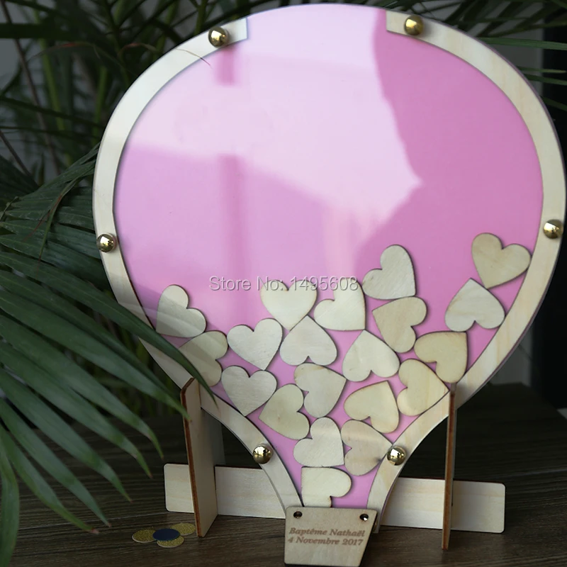 Книга для гостей на свадьбе коробка с воздушными шарами книга из дерева день