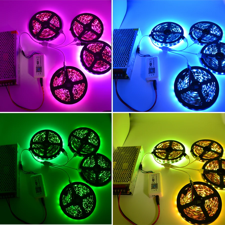 DC12V 5050 RGB Светодиодные ленты света Водонепроницаемый 60 Светодиодный/m лазерный