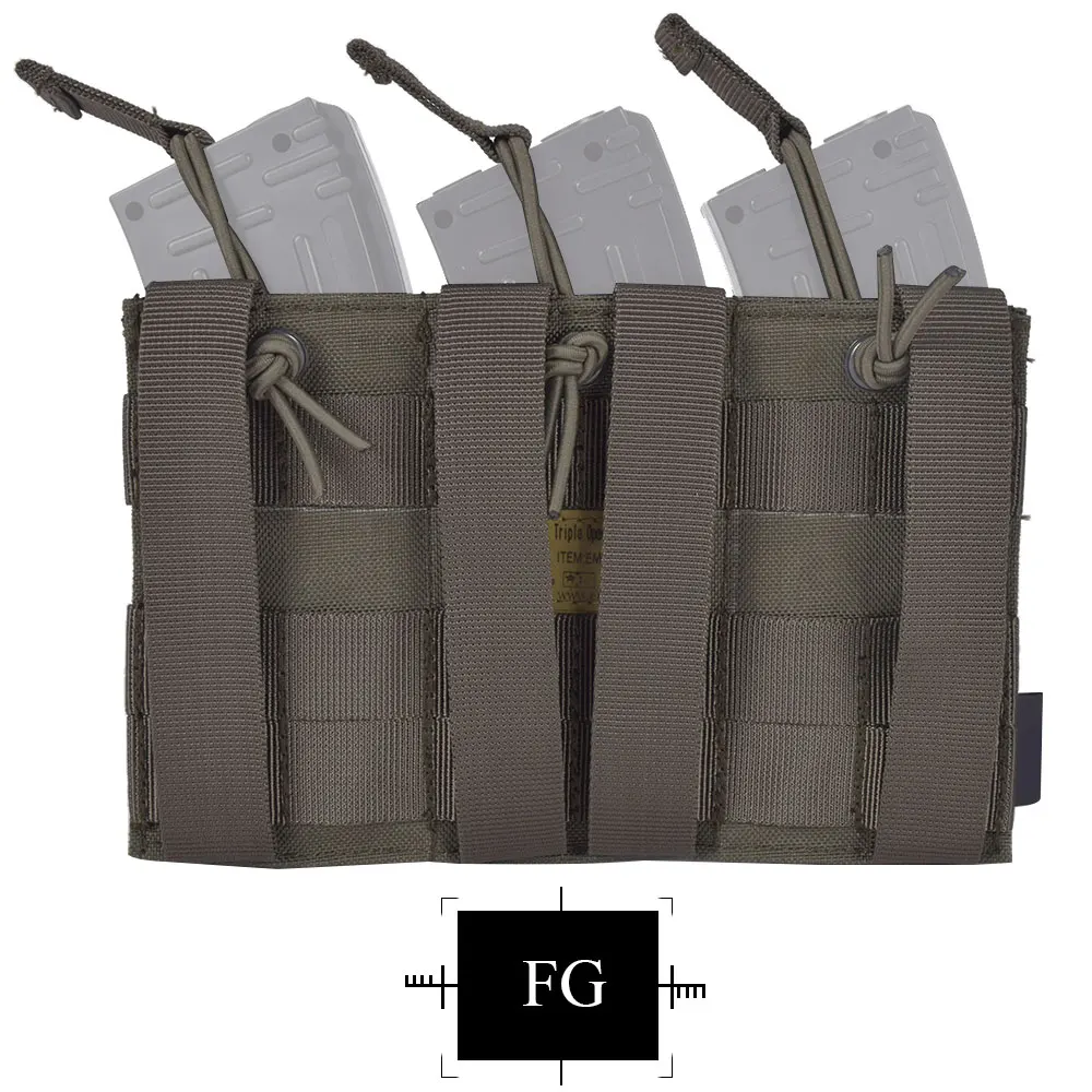 EMERSONGEAR тройной Открытый Топ маг Чехол тактический модульный журнал MOLLE Чехол для охоты Wargame военный Мультикам EM6355
