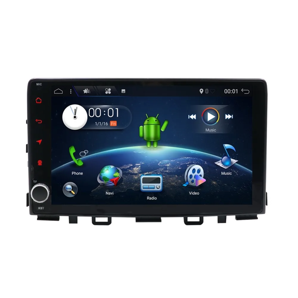 1DIN In Dash Car DVD Player 9&quot Android 7.1 Quad Core GPS Navigation for Kia Rio 2017 2018 Radio Multimedia Head Unit Stereo |